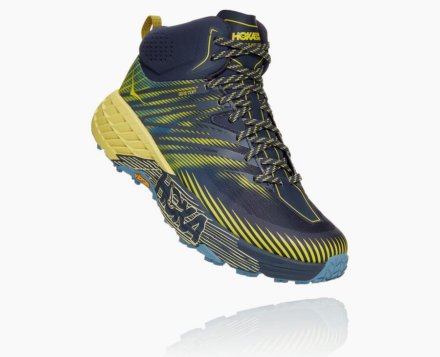 Hoka One One Spor Ayakkabı Erkek Lacivert - Speedgoat Mid Gore-Tex 2 - BE7058149